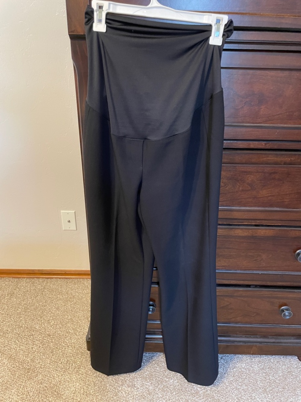 NWT LOFT Black Wide-Leg Maternity Tailored Suit Pants